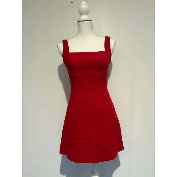 Red Bebe Lined Mini Dress US 2 - Picture 1 of 5